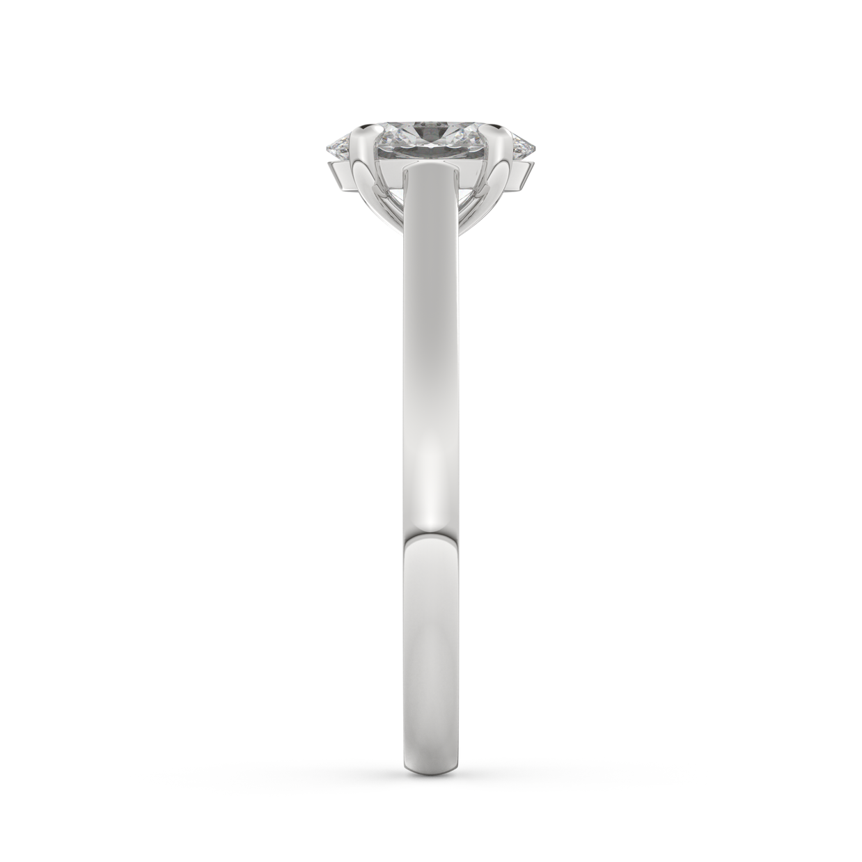 White gold - Central diamond 1.0 ct - view 7