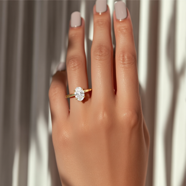 Charleston Radiance Diamond Ring 1.0, 1.5, 2.0, 3.0 Ct, Gold 14K