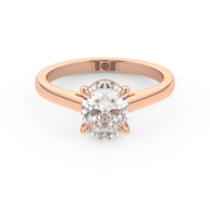 Rose gold - Central diamond 1.5 ct - view 2