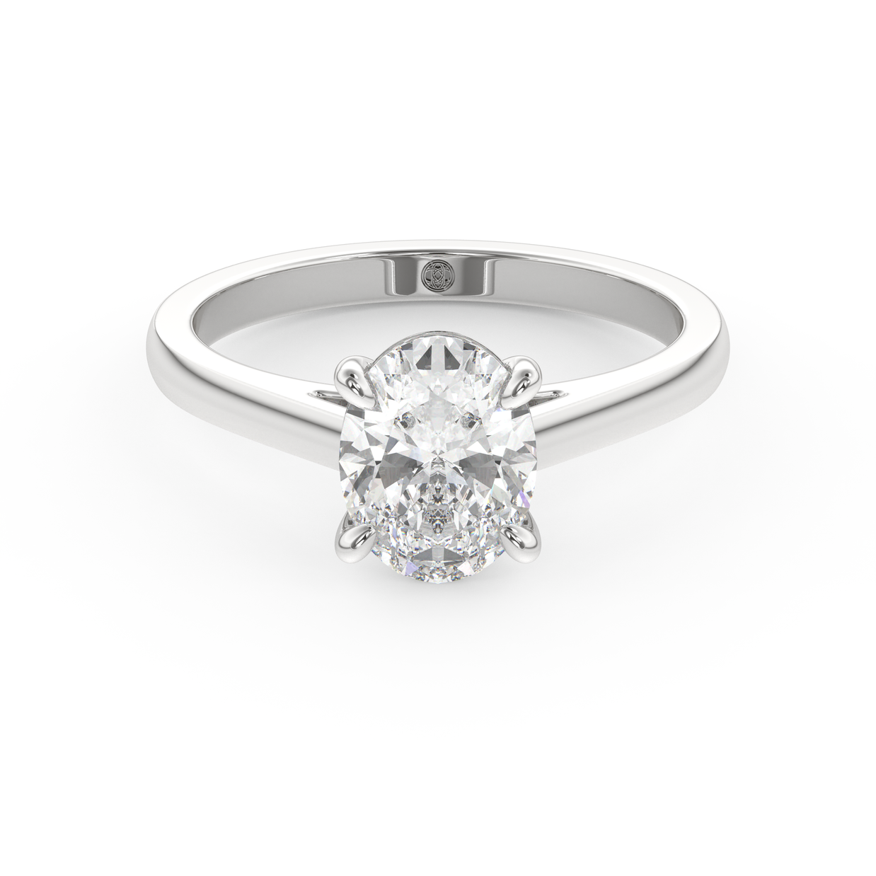 White gold - Central diamond 1.5 ct - view 2