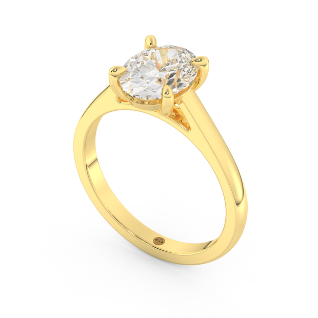 Yellow gold - Central diamond 2.0 ct - view 1