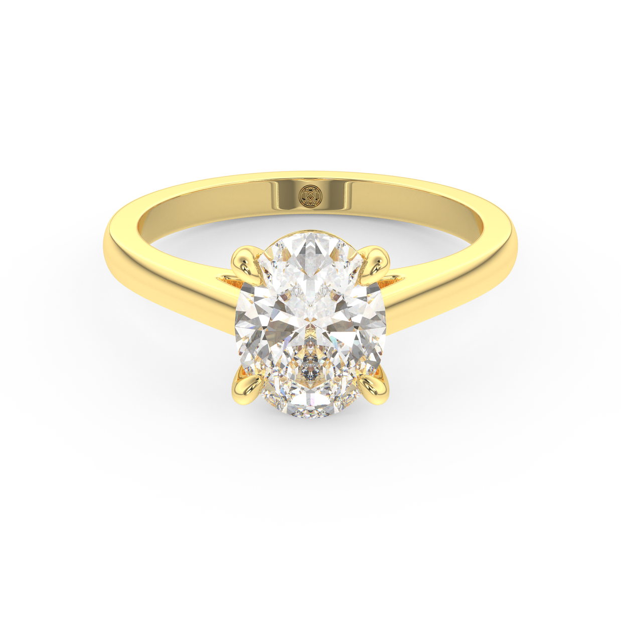 Yellow gold - Central diamond 2.0 ct - view 2
