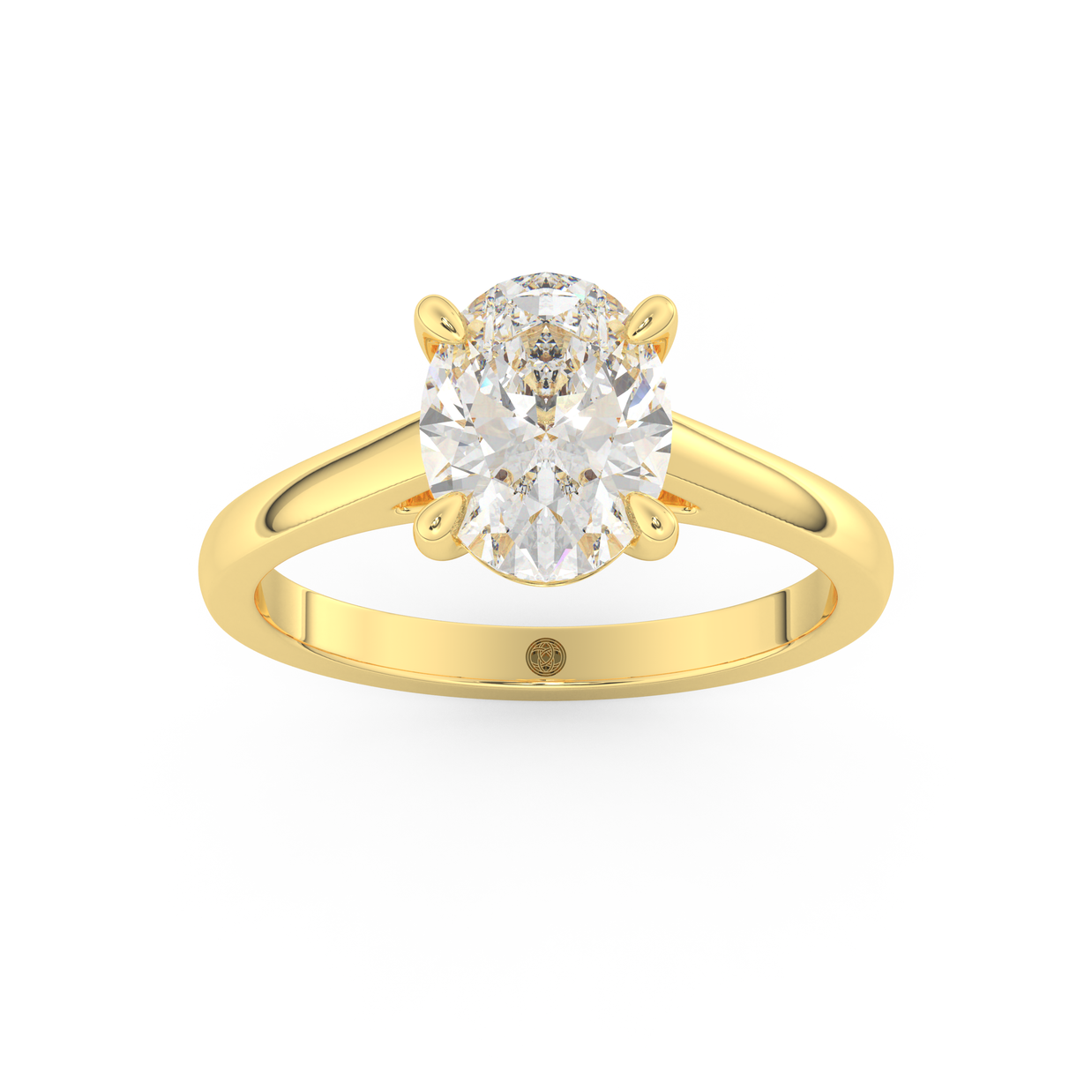 Yellow gold - Central diamond 2.0 ct - view 8