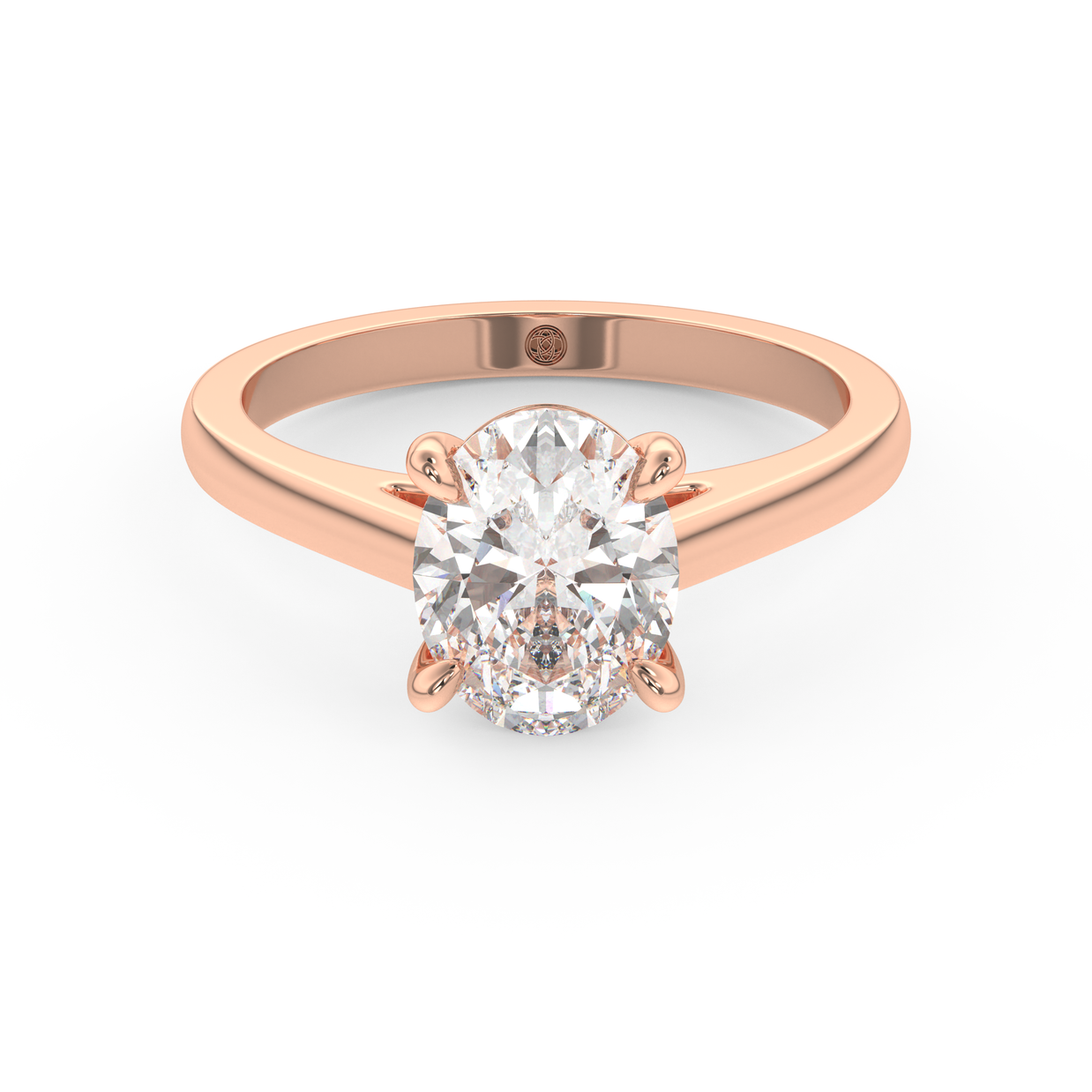 Rose gold - Central diamond 2.0 ct - view 2