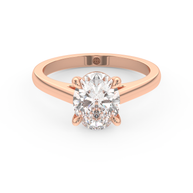 Rose gold - Central diamond 2.0 ct - view 2