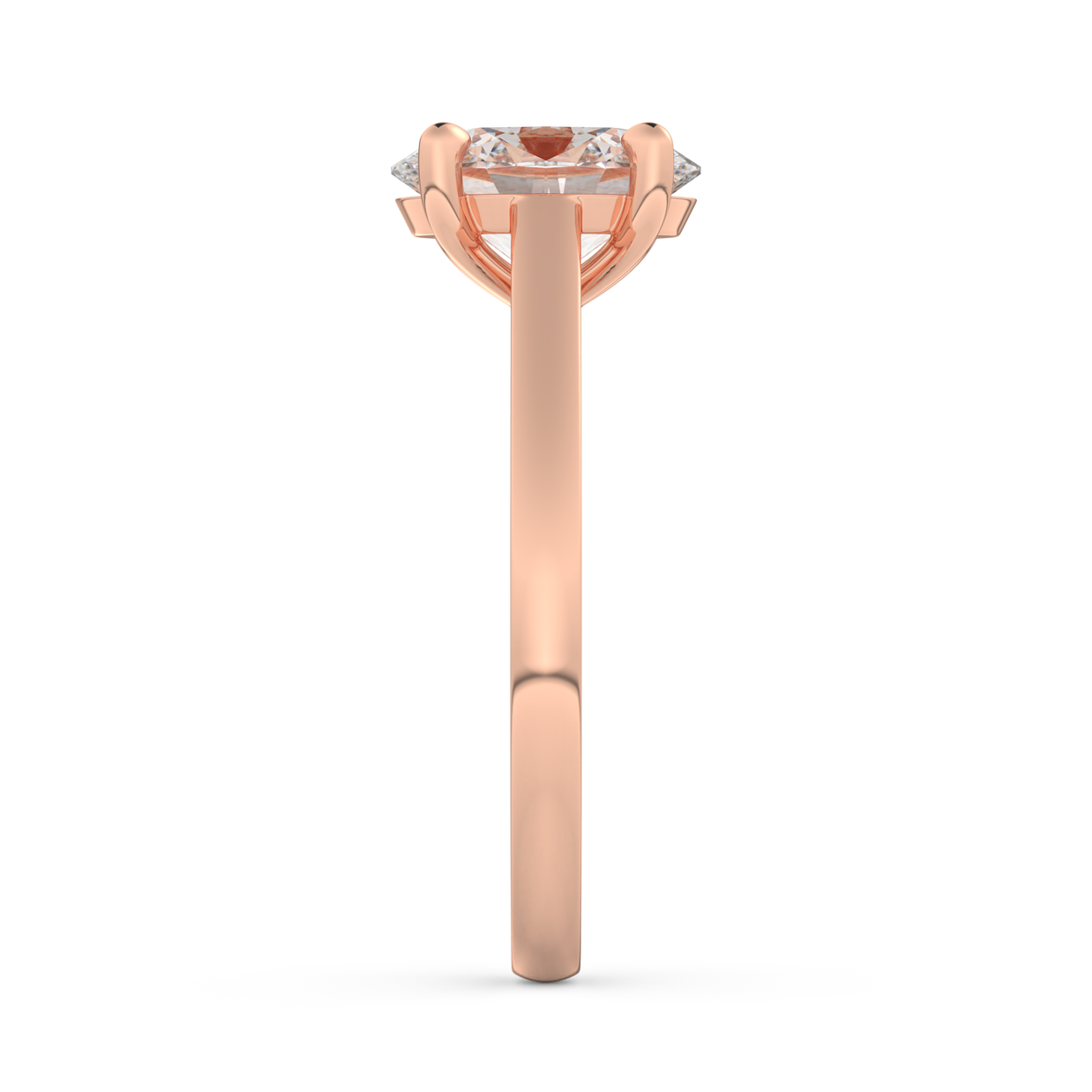 Rose gold - Central diamond 2.0 ct - view 7
