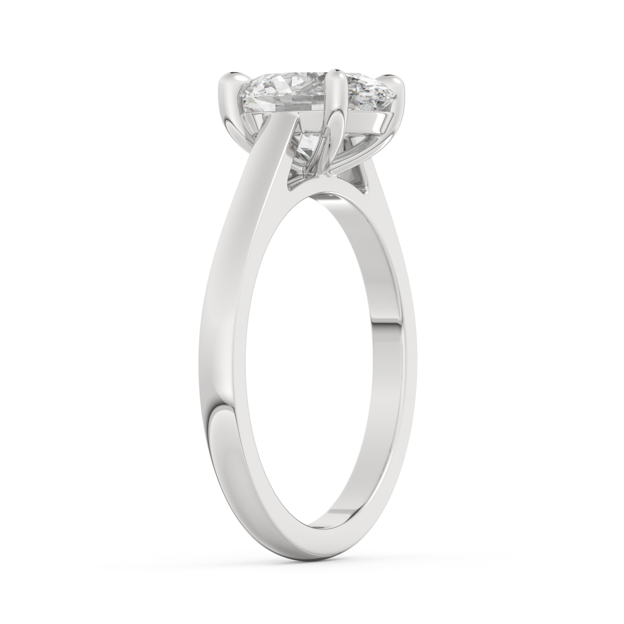 White gold - Central diamond 2.0 ct - view 5