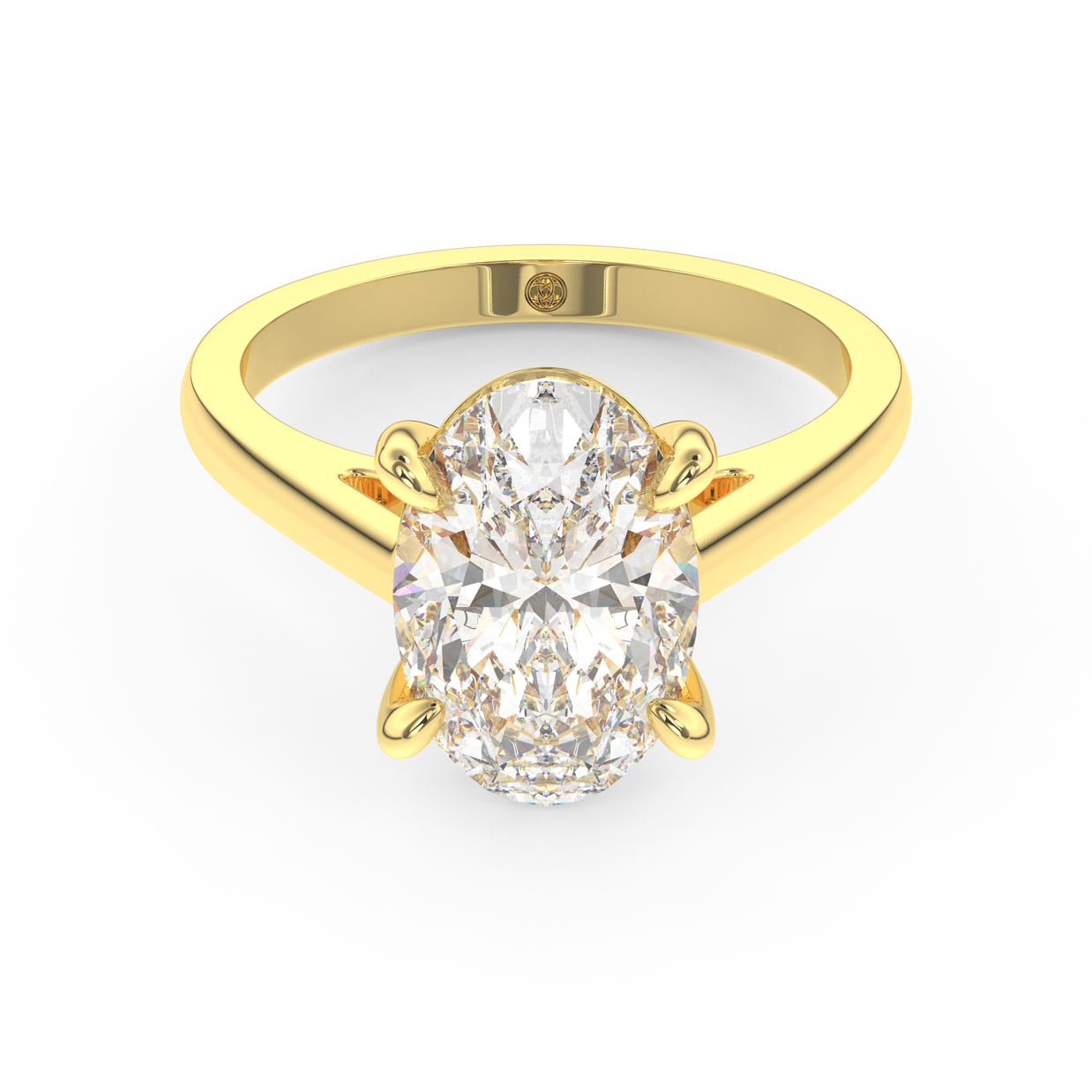 Yellow gold - Central diamond 3.0 ct - view 2