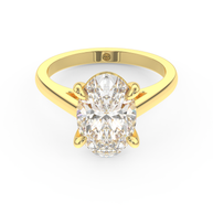 Yellow gold - Central diamond 3.0 ct - view 2