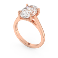 Rose gold - Central diamond 3.0 ct - view 1