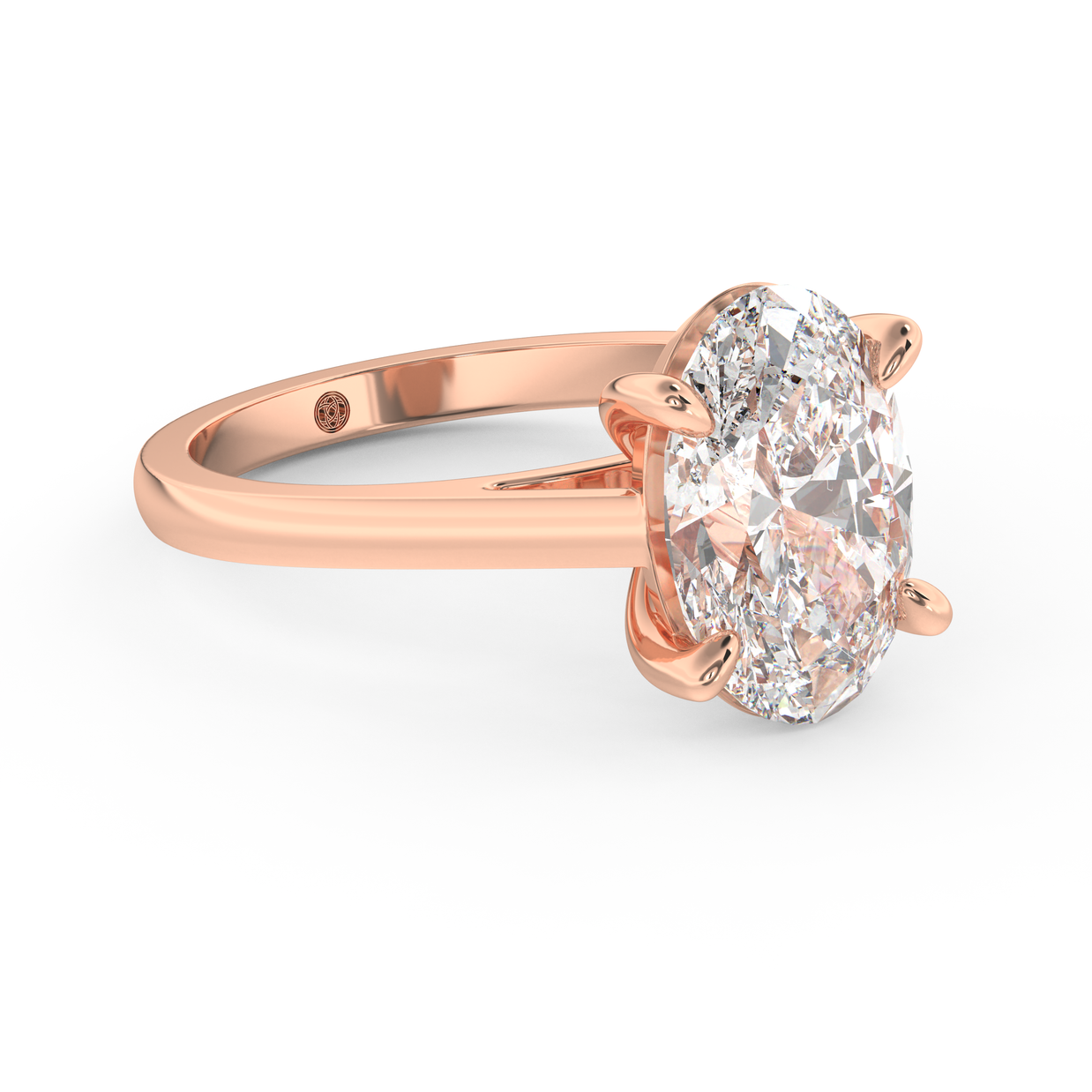 Rose gold - Central diamond 3.0 ct - view 3