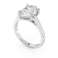 White gold - Central diamond 3.0 ct - view 1