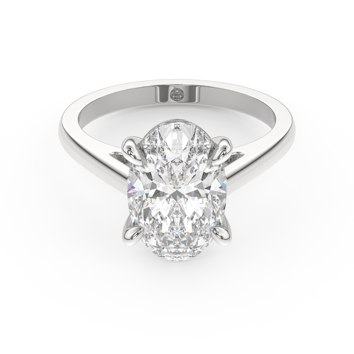 White gold - Central diamond 3.0 ct - view 2