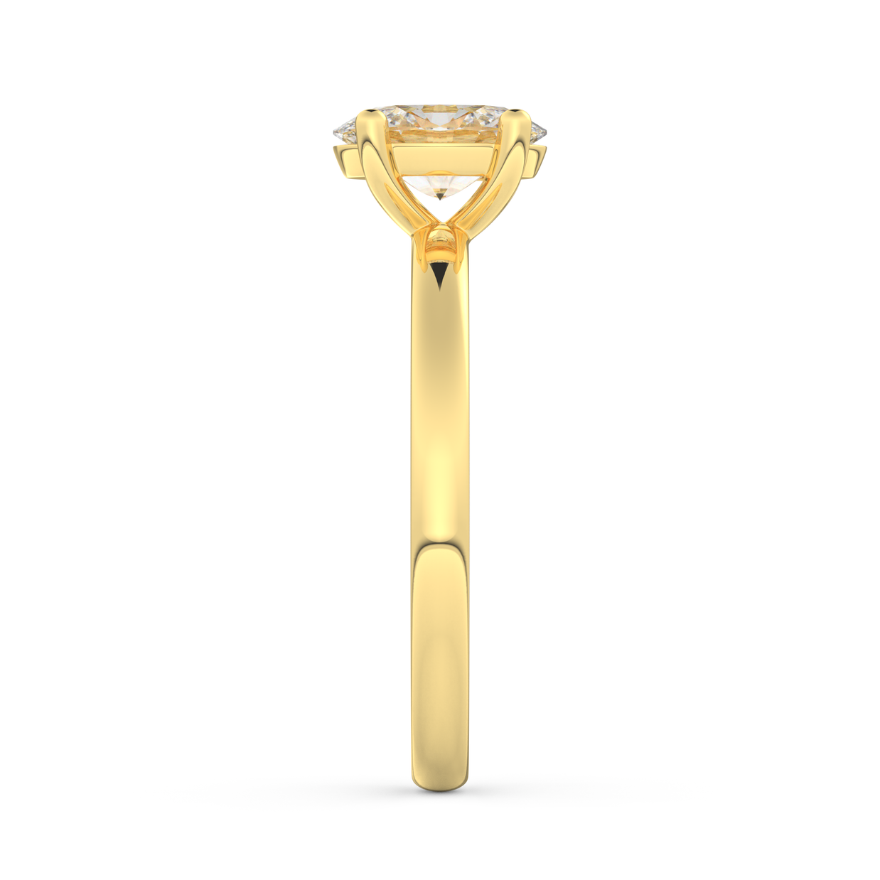 Yellow gold - Central diamond 1.0 ct - view 7