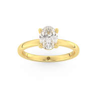Yellow gold - Central diamond 1.0 ct - view 8