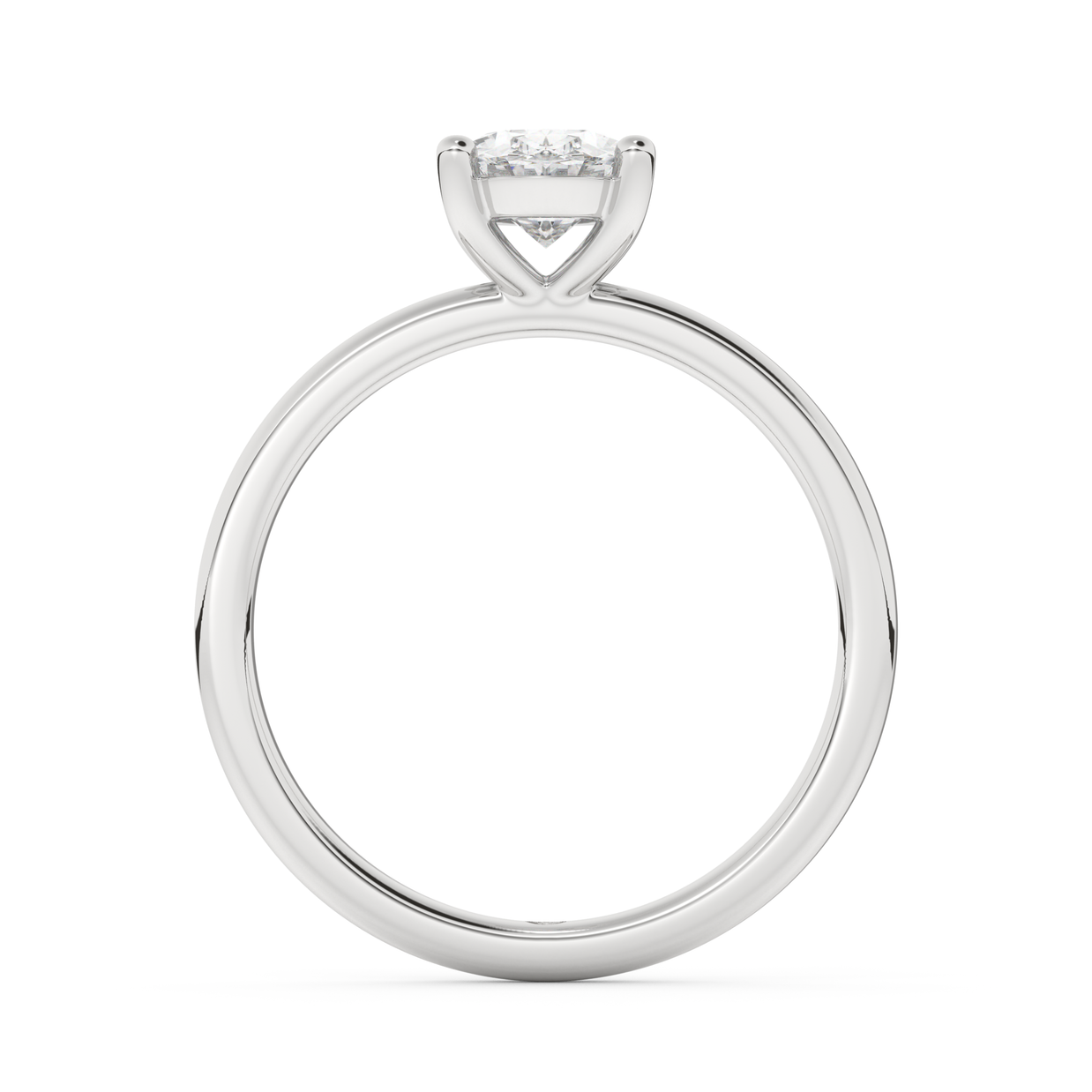 White gold - Central diamond 1.0 ct - view 6