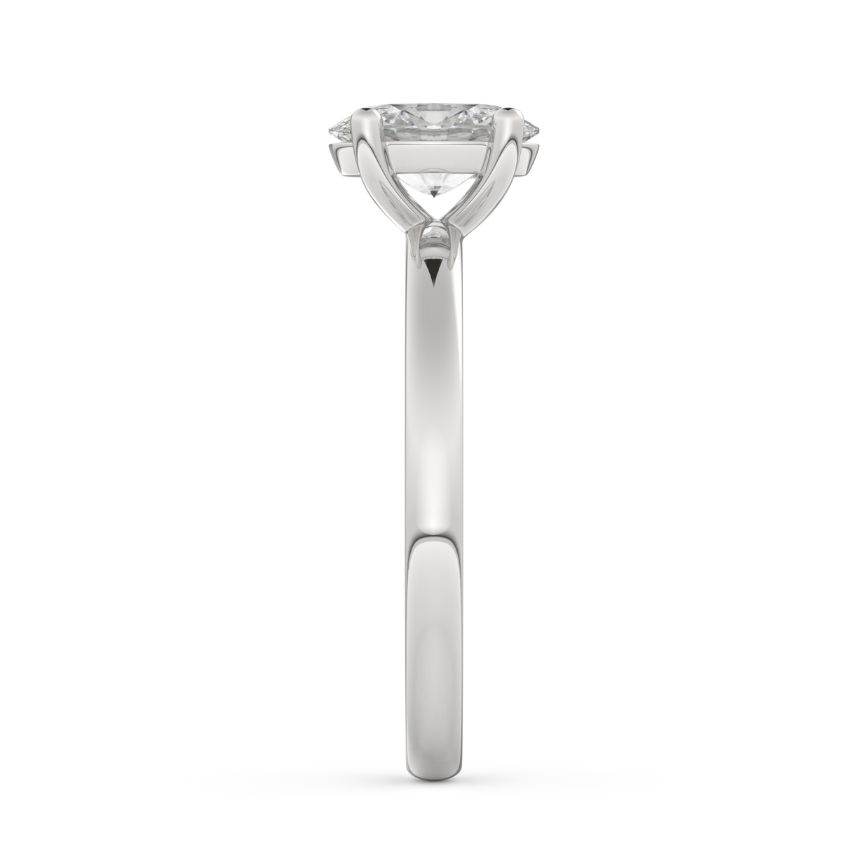 White gold - Central diamond 1.0 ct - view 7