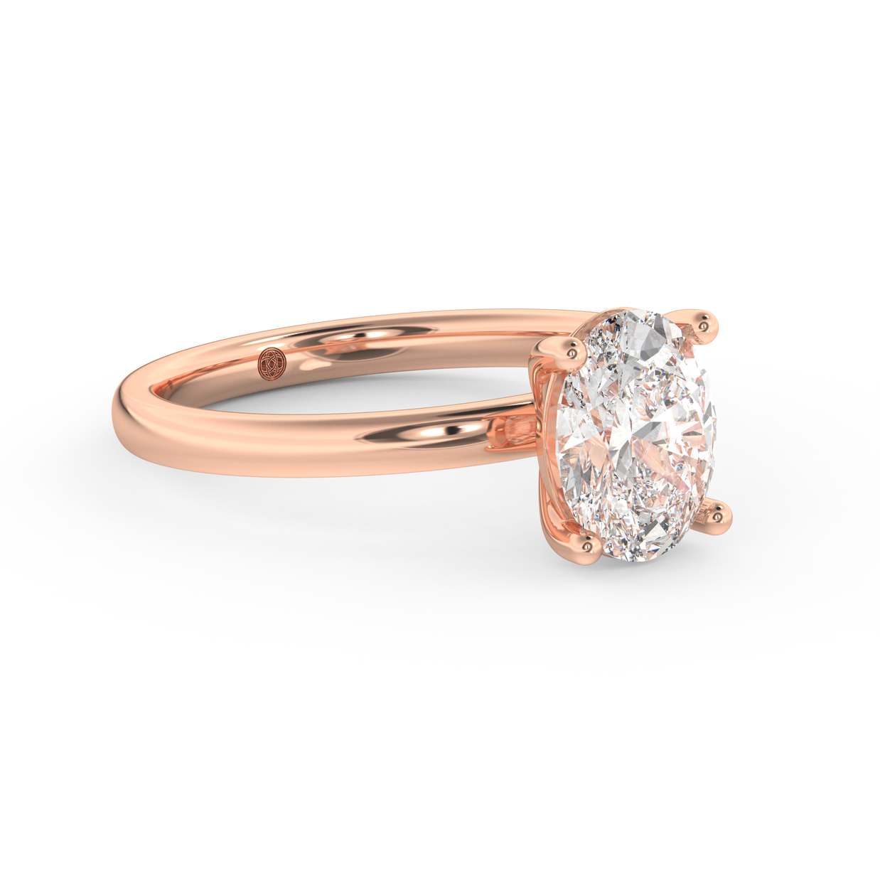 Rose gold - Central diamond 1.5 ct - view 3
