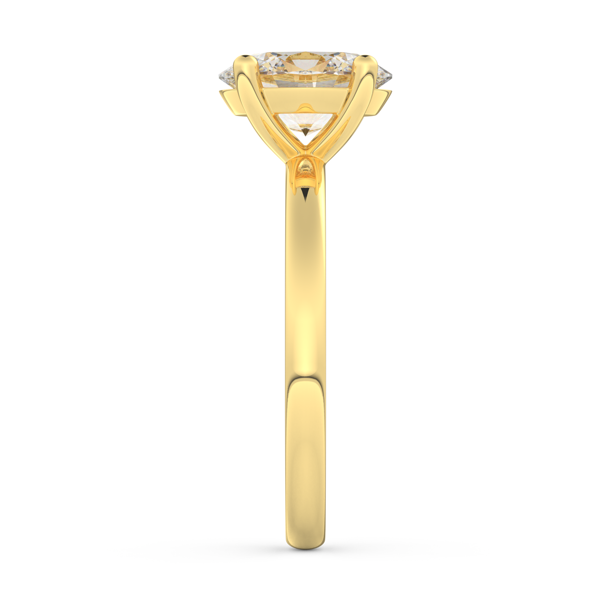 Yellow gold - Central diamond 2.0 ct - view 7