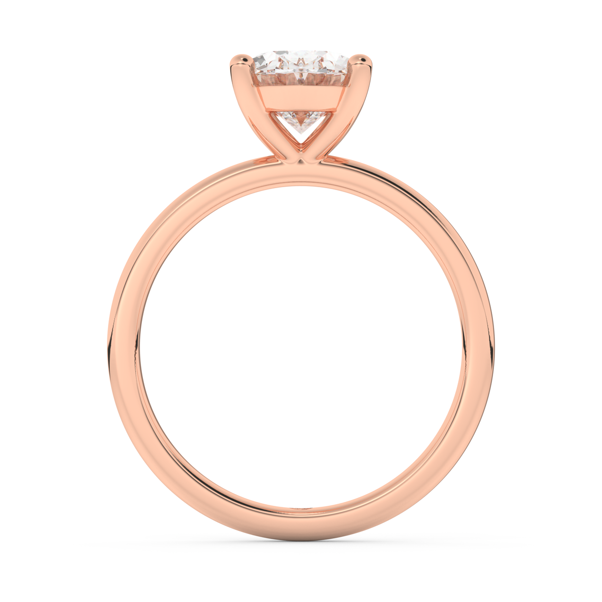 Rose gold - Central diamond 2.0 ct - view 6