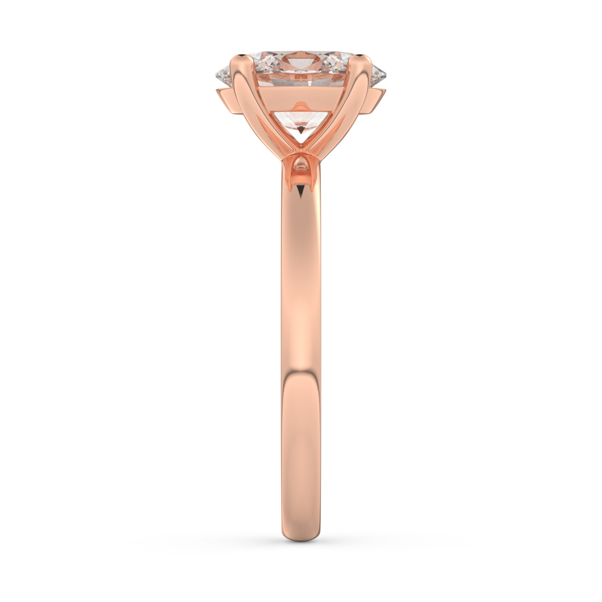 Rose gold - Central diamond 2.0 ct - view 7