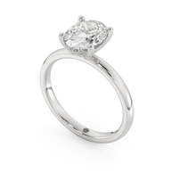 White gold - Central diamond 2.0 ct - view 1