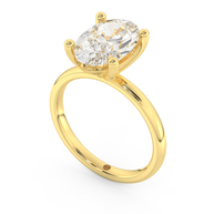 Yellow gold - Central diamond 3.0 ct - view 1