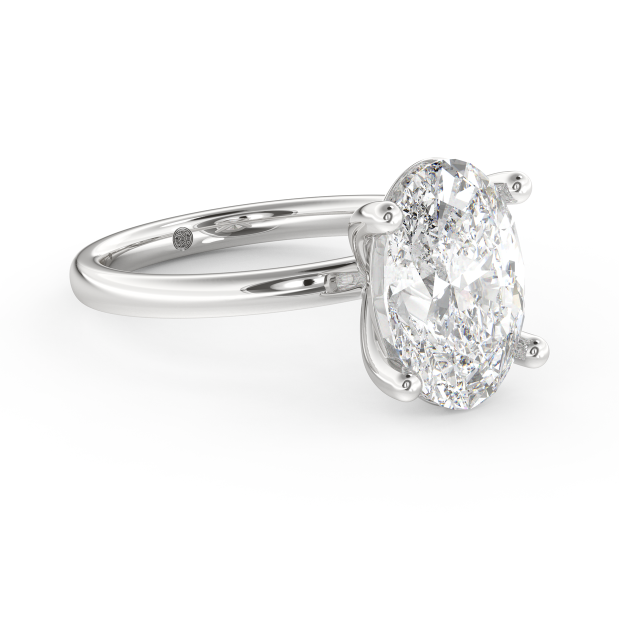 White gold - Central diamond 3.0 ct - view 3