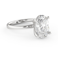 White gold - Central diamond 3.0 ct - view 3
