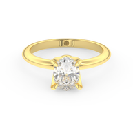 Yellow gold - Central diamond 1.0 ct - view 2