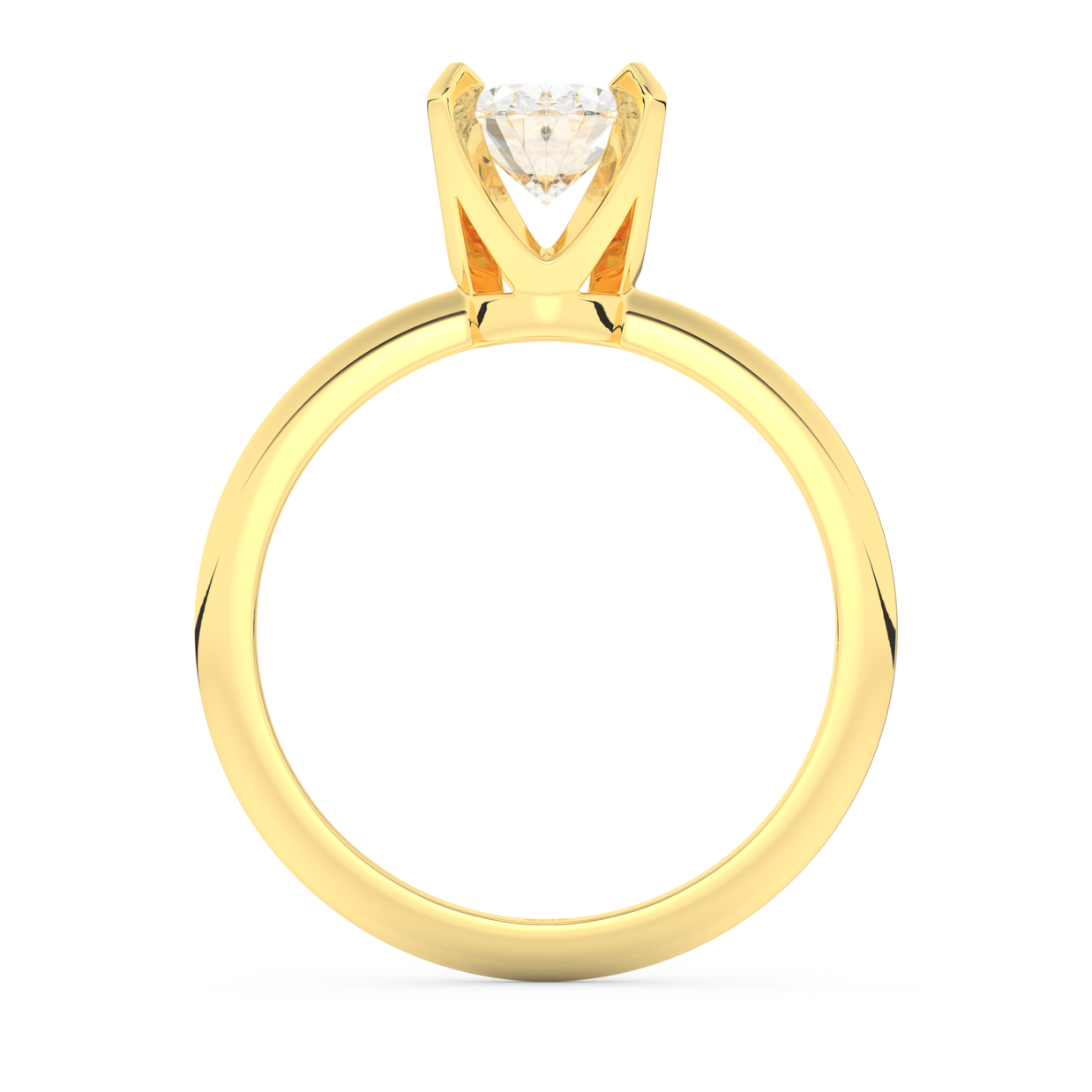 Yellow gold - Central diamond 1.0 ct - view 6