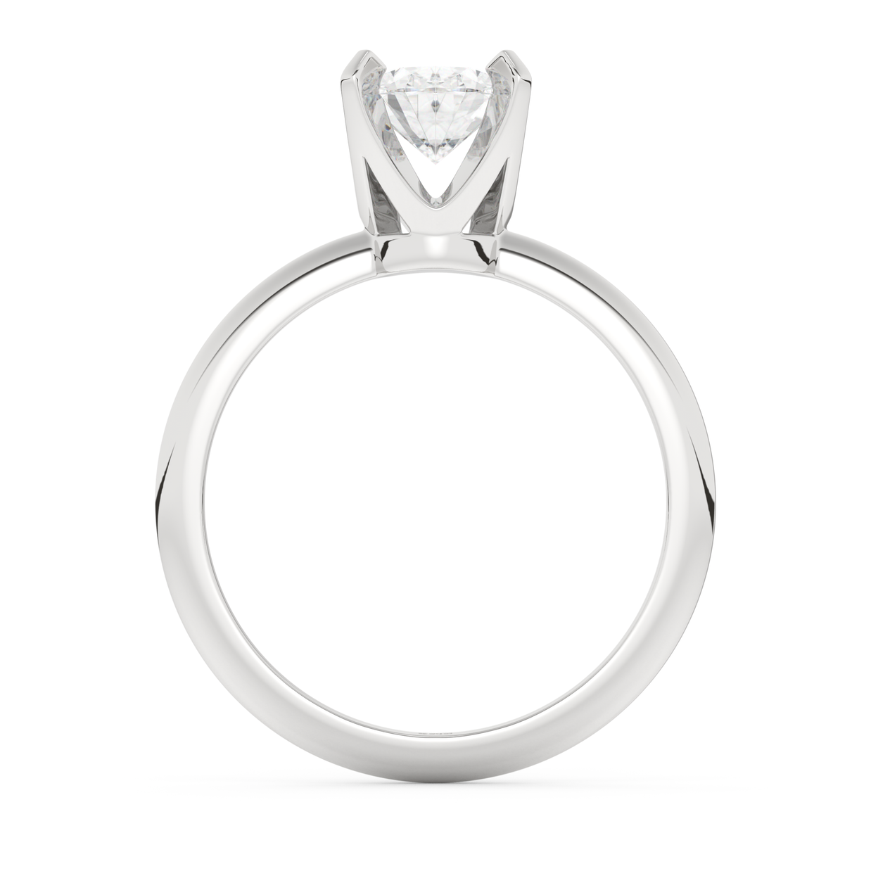 White gold - Central diamond 1.0 ct - view 6