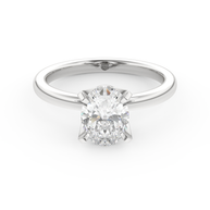 White gold - Central diamond 1.5 ct - view 2