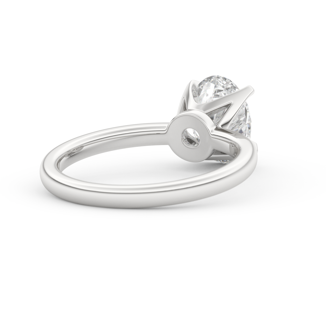 White gold - Central diamond 2.0 ct - view 4