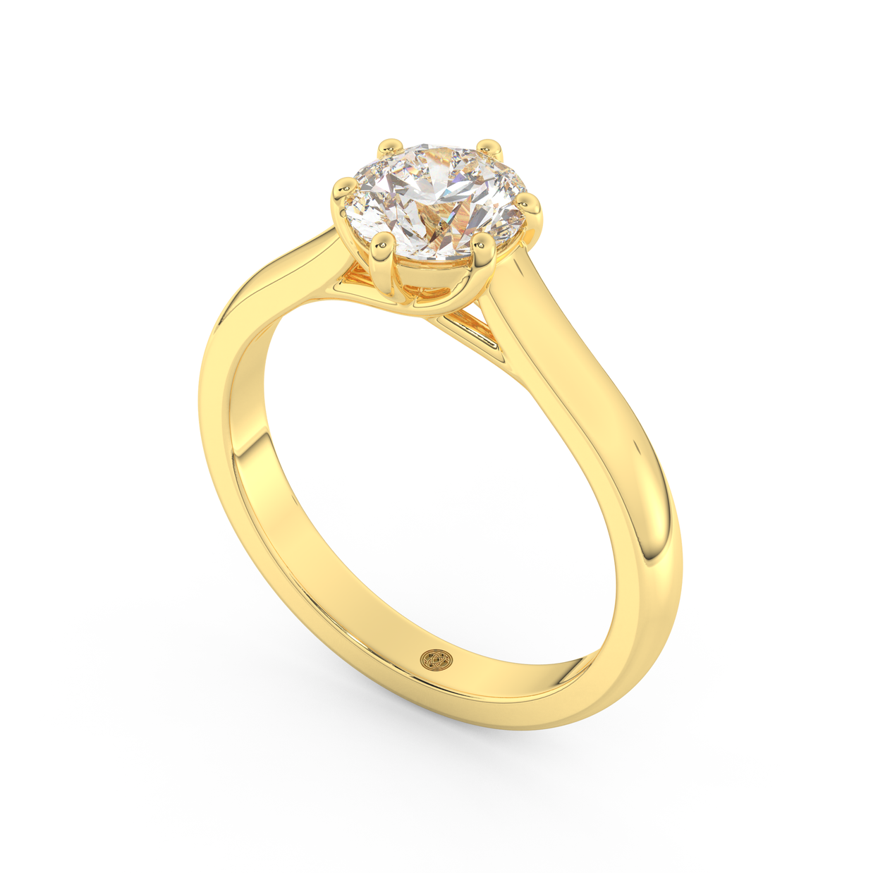 Yellow gold - Central diamond 1.0 ct - view 1