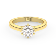 Yellow gold - Central diamond 1.0 ct - view 2