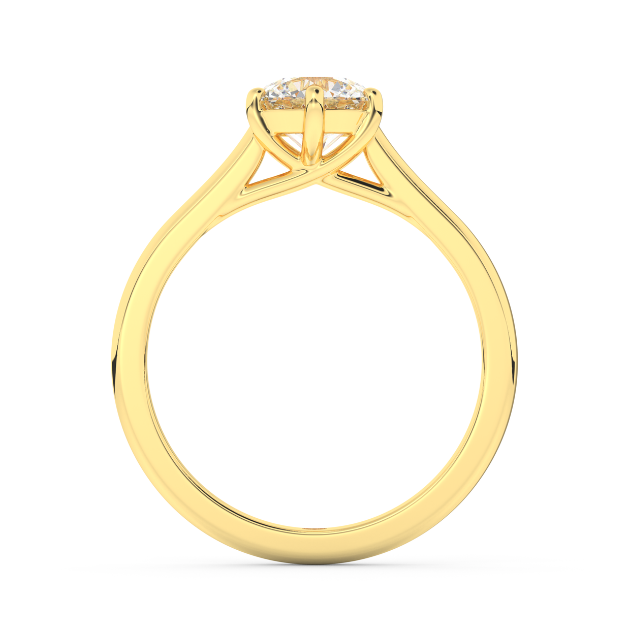 Yellow gold - Central diamond 1.0 ct - view 6