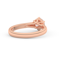Rose gold - Central diamond 1.0 ct - view 4