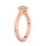 Rose gold - Central diamond 1.0 ct - view 5