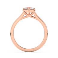 Rose gold - Central diamond 1.0 ct - view 6