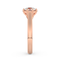 Rose gold - Central diamond 1.0 ct - view 7