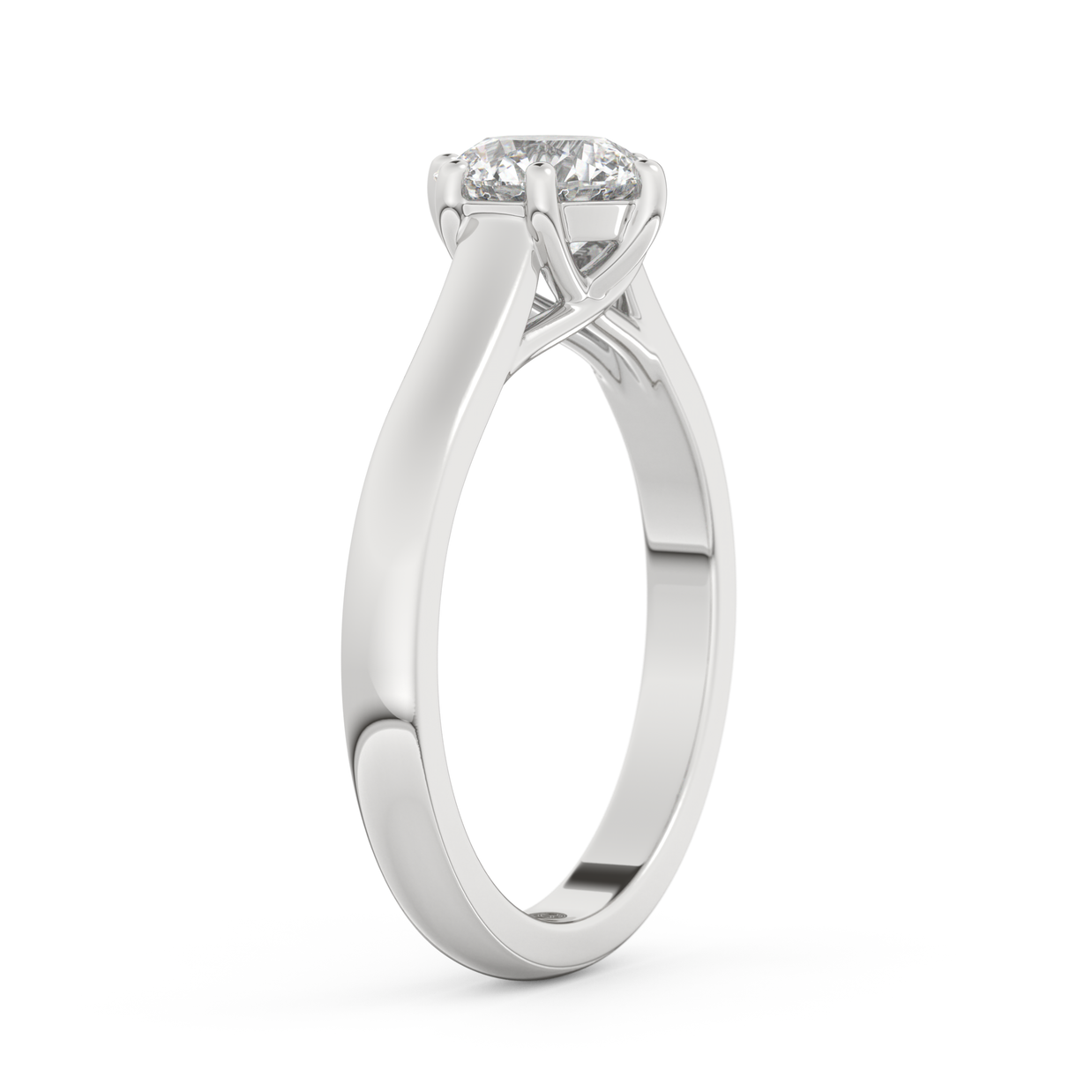 White gold - Central diamond 1.0 ct - view 5
