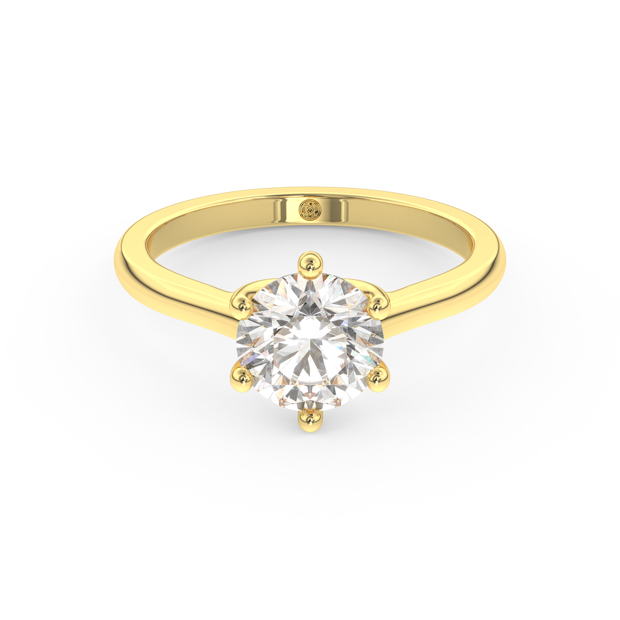 Yellow gold - Central diamond 1.5 ct - view 2