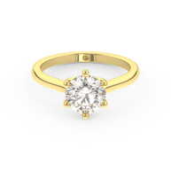 Yellow gold - Central diamond 1.5 ct - view 2