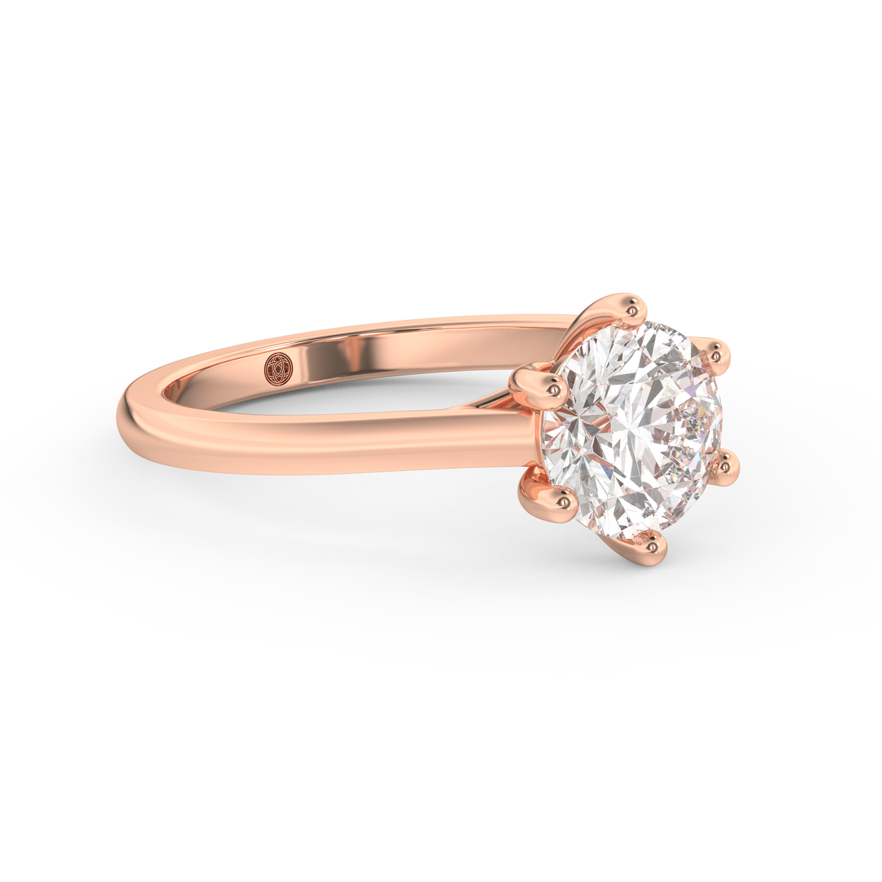 Rose gold - Central diamond 1.5 ct - view 3