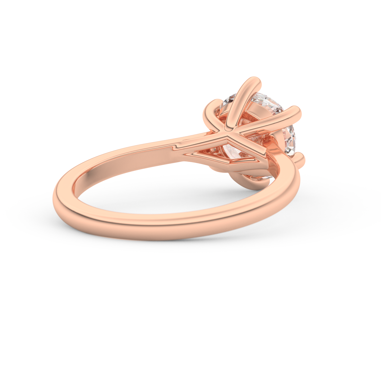 Rose gold - Central diamond 2.0 ct - view 4