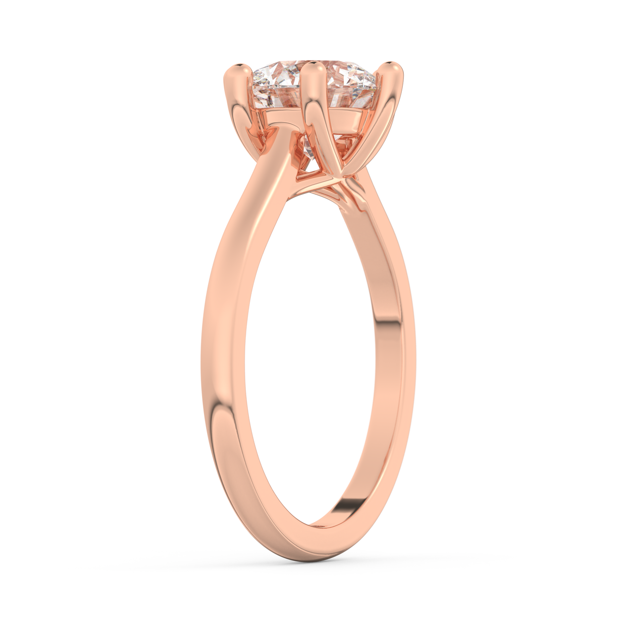 Rose gold - Central diamond 2.0 ct - view 5