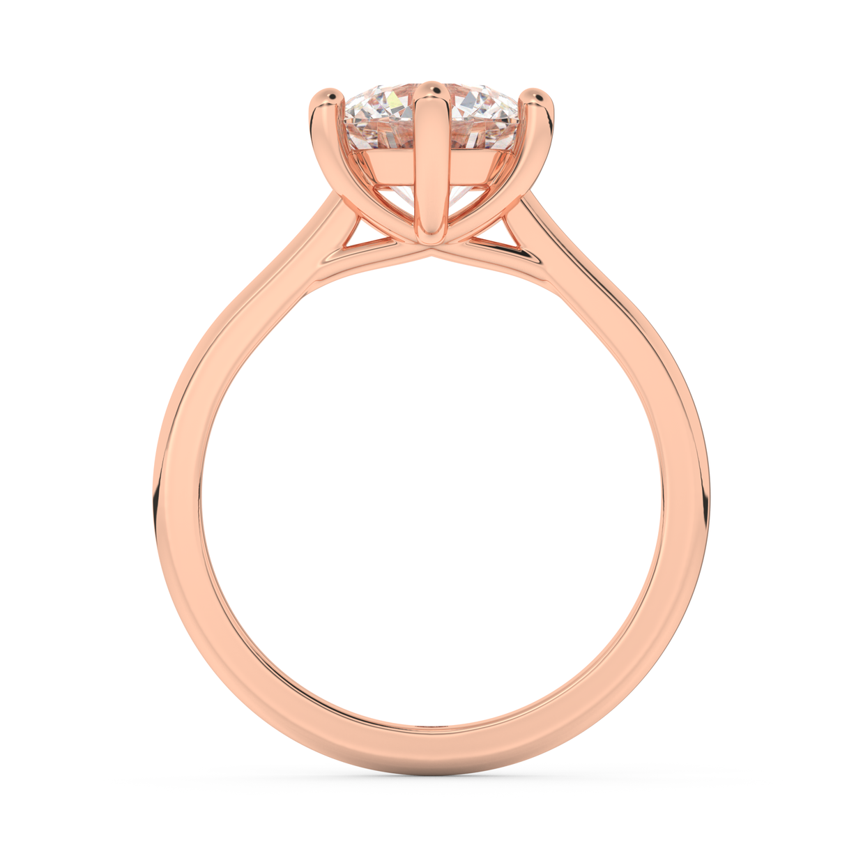 Rose gold - Central diamond 2.0 ct - view 6