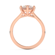 Rose gold - Central diamond 2.0 ct - view 6