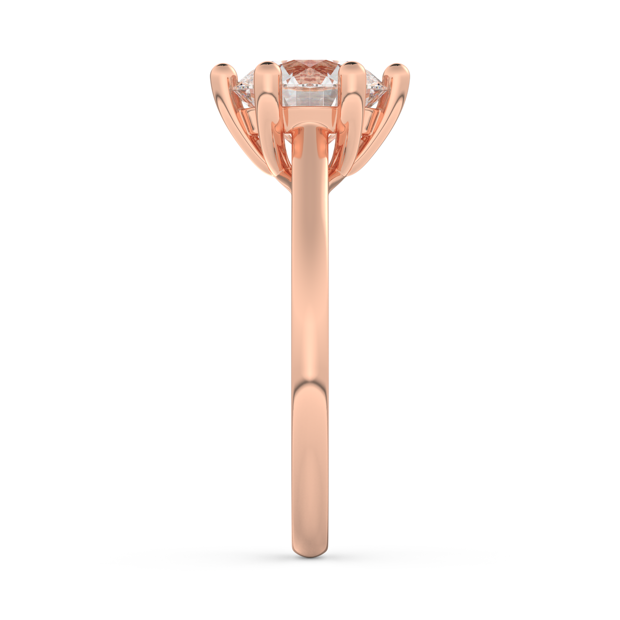 Rose gold - Central diamond 2.0 ct - view 7
